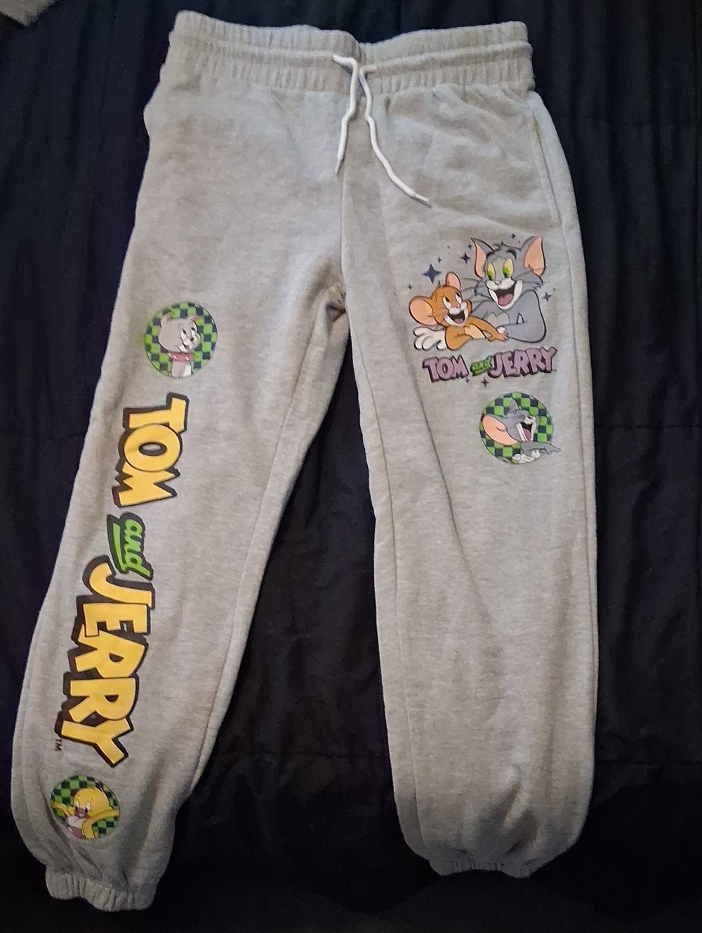 💎NEW Medium Gray Graphic Sweatpants with Drawstring